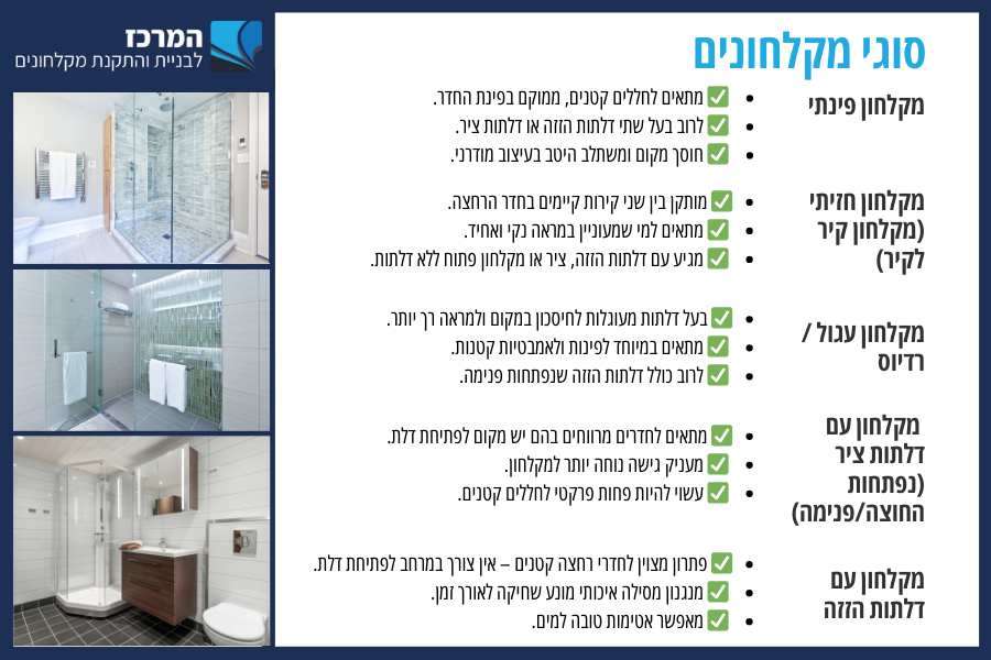 סוגי מקלחונים